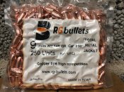 RG Bullets 9mm RN 148grs. 250-pack