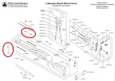 Skruv rostfri M5, kolvskruv främre 800Uni