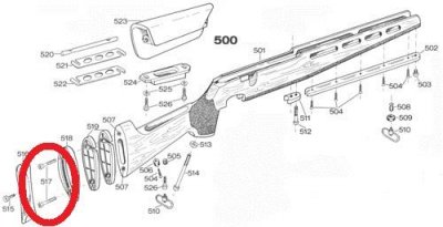 517 Fästskruv för bakkappa lång