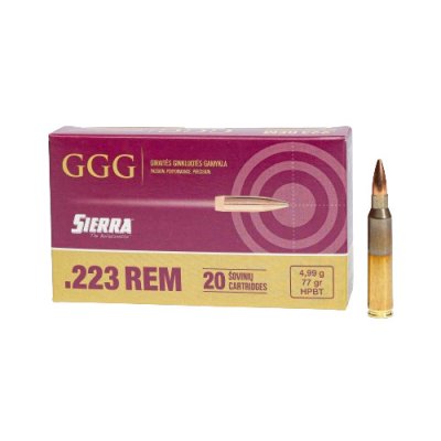 GGG .223 Sierra Match King 77grs. 20-pack