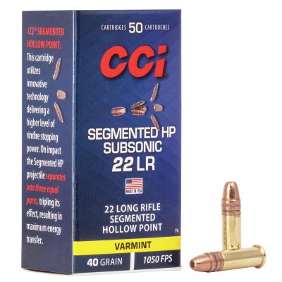 CCI Segmented Subsonic HP .22lr. 50st